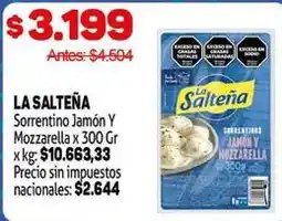 Makro La salteña - sorrentino jamón y mozzarella oferta