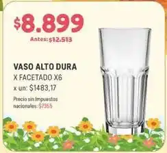 Makro Vaso alto dura x facetado x6 oferta