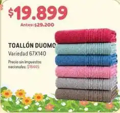 Makro Variedad - toallón duomo oferta