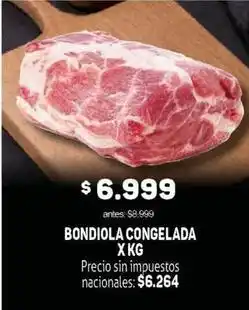 Makro Bondiola congelada oferta