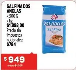 Makro Dos anclas - sal fina oferta