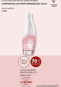 Natura Luna eau de toilette femenino clásico 75 ml (116583) oferta