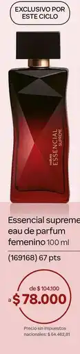 Natura Natura - essencial supreme eau de parfum feminino 100 ml oferta