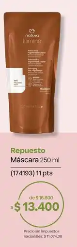 Natura Natura - repuesto máscara 250 ml (174193) oferta