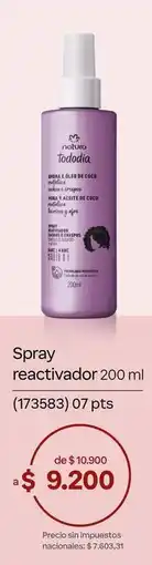Natura Natura - spray reactivador 200 ml oferta