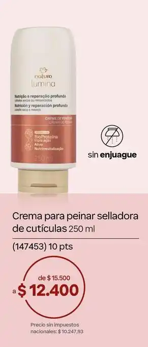 Natura - crema para peinar selladora de cutículas 250 ml (147453)