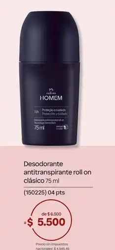Natura Natura - desodorante antitranspirante roll on clásico 75 ml (150225) oferta