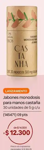 Natura Natura - jabones monodosis para manos castaña 30 unidades de 5 g c/u (145471) oferta