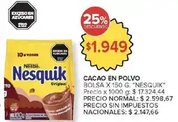 Carrefour Market Nesquik Cacao en polvo oferta