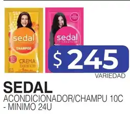 Masivos Sedal acondicionador/champu 10c oferta