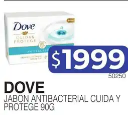 Masivos Dove jabon antibacterial cuida y protege oferta