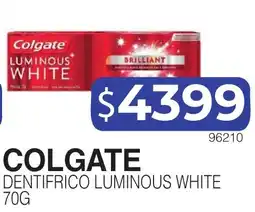 Masivos Colgate dentifrico luminous white oferta