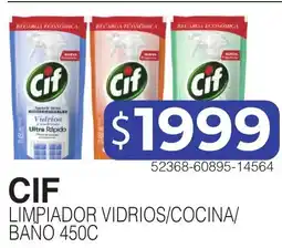 Masivos Cif limpiador vidrios/cocina/baño 450c oferta