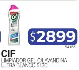 Masivos Cif limpiador gel c/lavandina ultra blanco 513c oferta