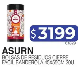 Masivos Asurn bolsas de residuos cierre facil banderola oferta