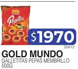 Masivos Gold mundo galletitas pepas membrillo oferta