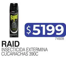 Masivos Raid insecticida extermina cucarachas 390c oferta