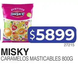 Masivos Misky caramelos masticables oferta