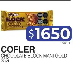 Masivos Cofler chocolate block mani gold oferta