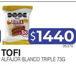 Masivos Tofi alfajor blanco triple oferta