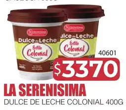 Masivos La serenisima dulce de leche colonial oferta