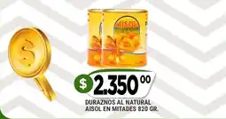 Supermercados Mayor Aisol duraznos al natural en mitades oferta