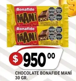 Supermercados Mayor Bonafide chocolate maní oferta