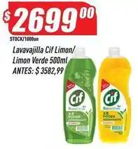 Supermercados Comodin Cif - lavavajilla limon verde oferta