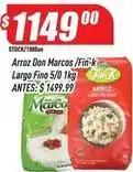 Supermercados Comodin Don marcos - arroz fin-k largo fino 5/0 1kg oferta