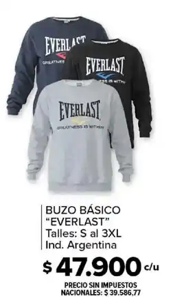 Carrefour Everlast buzo básico oferta