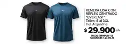 Carrefour Everlast remera lisa con reflex centrado oferta