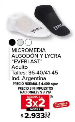 Carrefour Everlast micromedia algodón y lycra oferta