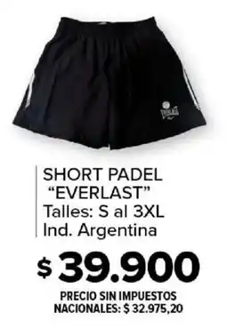 Carrefour Everlast short padel oferta