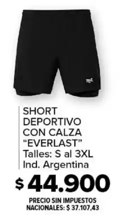 Carrefour Everlast short deportivo con calza oferta