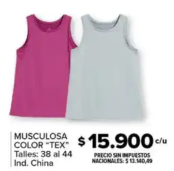 Carrefour Musculosa color tex oferta