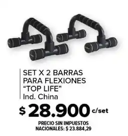 Carrefour Top life set x 2 barras para flexiones oferta