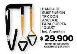 Carrefour Trx banda de suspensión con anclaje para puerta "quuz" oferta