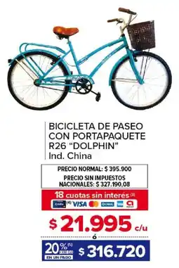 Carrefour Dolphin bicicleta de paseo con portapaquete oferta