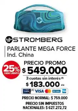 Carrefour Stromberg parlante mega force oferta