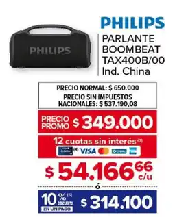 Carrefour Philips parlante boombeat oferta