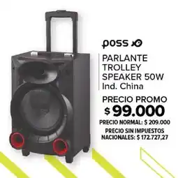 Carrefour Poss parlante trolley speaker 50w oferta