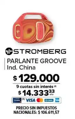 Carrefour Stromberg parlante groove oferta