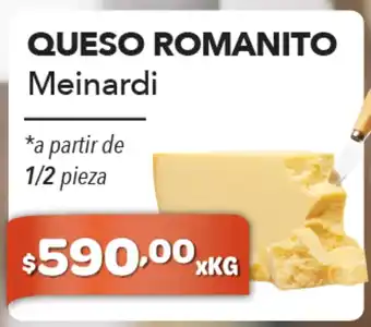 El Milagro Mayorista Meinardi Queso Romanito 1/2 pieza oferta