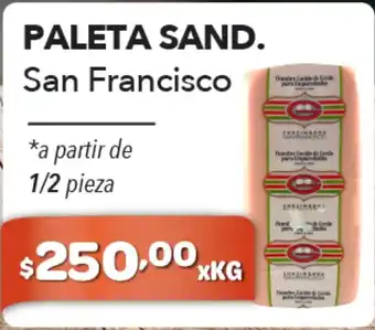 El Milagro Mayorista San Francisco Paleta Sand. 1/2 pieza oferta