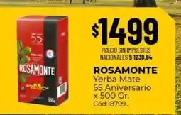 Diarco Rosamonte - yerba mate 55 aniversario x 500 gr. cód:18799 oferta