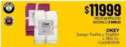 Diarco Okey - juego toalla y toallón x 360 gr. cód:80509 oferta