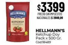 Diarco Hellmann's - ketchup doy pack x 500 gr. cód:18489 oferta