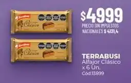 Diarco Terrabusi - alfajor clásico x 6 un oferta
