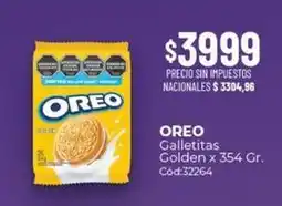 Diarco Oreo - galletitas golden x 354 gr. cód:32264 oferta