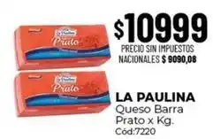 Diarco La paulina - queso barra prato x kg oferta